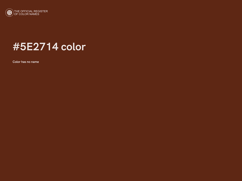 #5E2714 color image