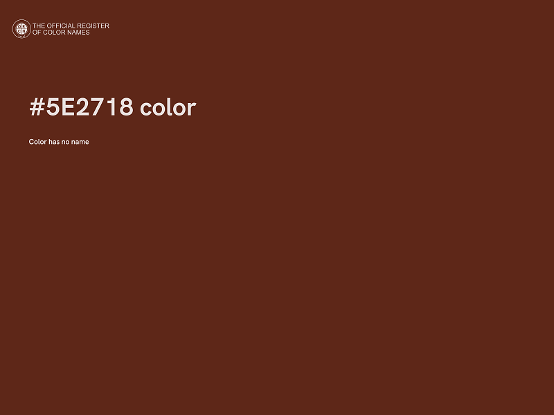 #5E2718 color image