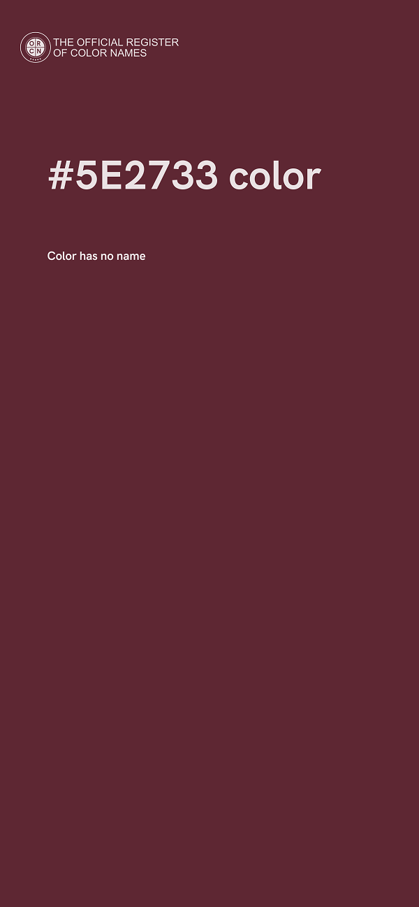 #5E2733 color image