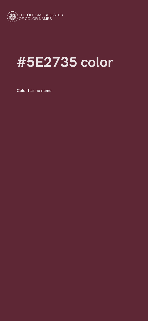 #5E2735 color image