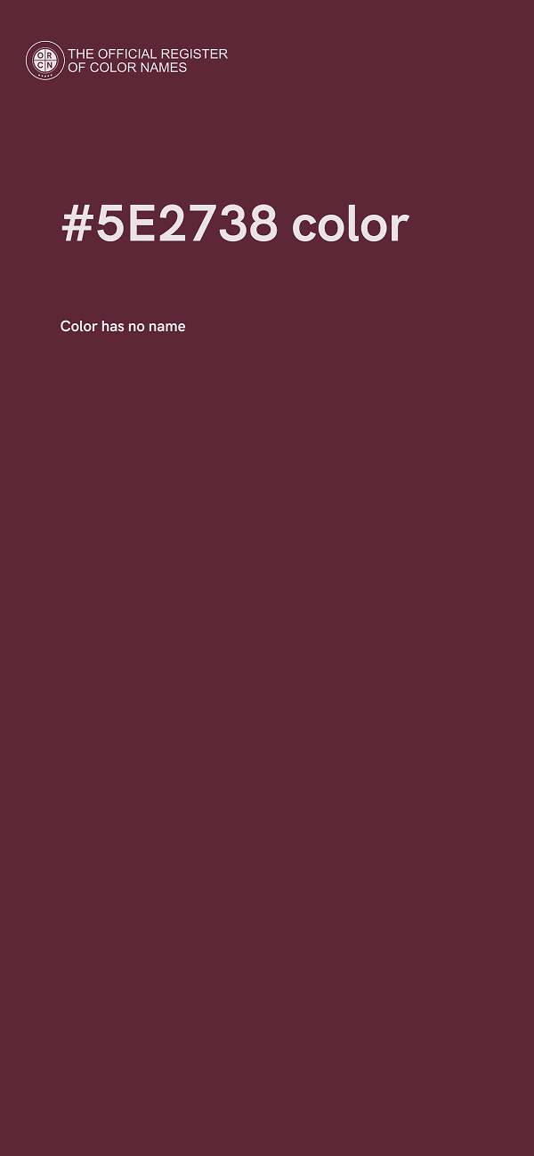 #5E2738 color image