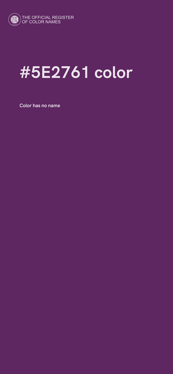 #5E2761 color image