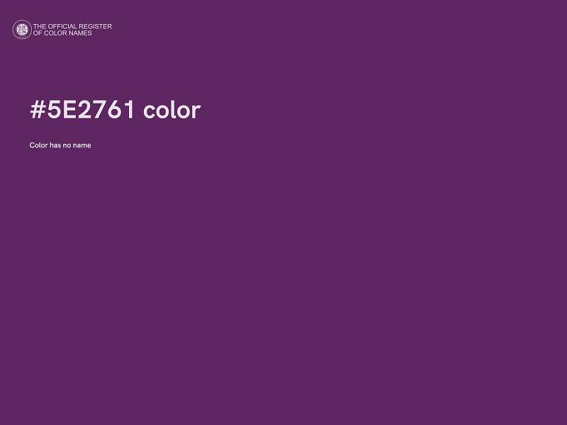 #5E2761 color image