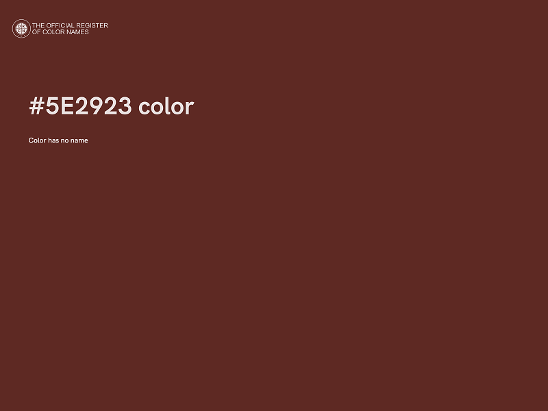 #5E2923 color image