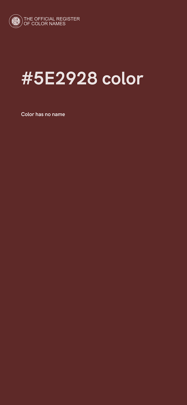 #5E2928 color image