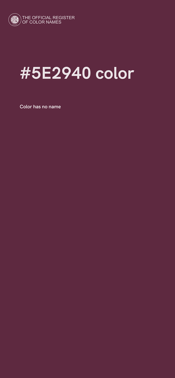 #5E2940 color image