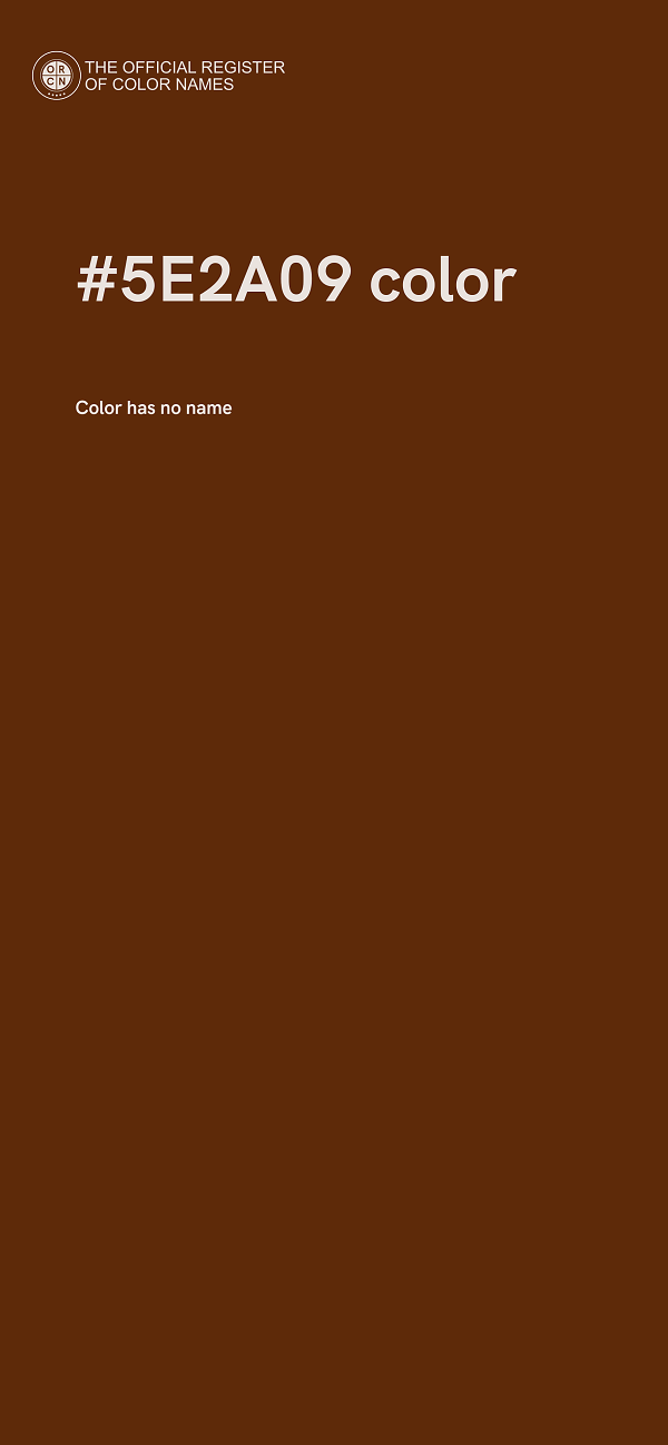 #5E2A09 color image