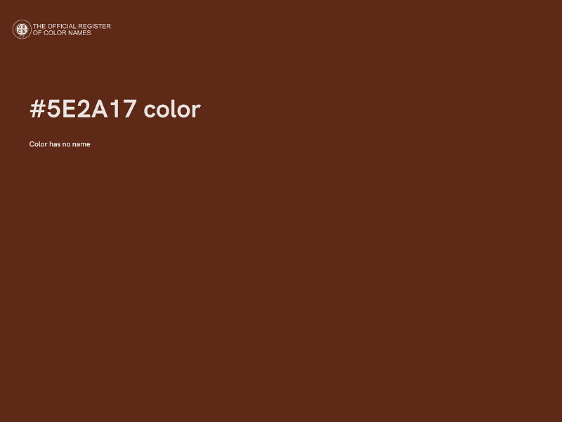#5E2A17 color image