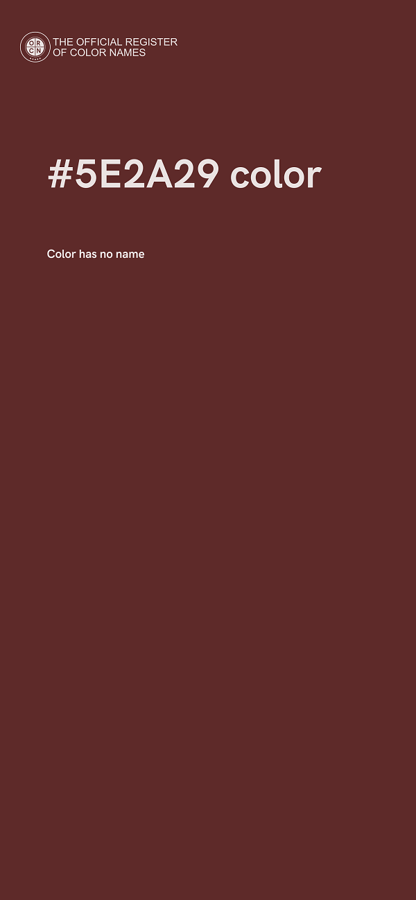 #5E2A29 color image