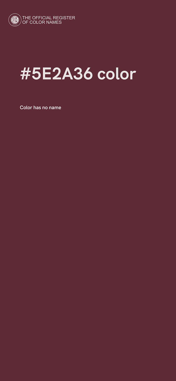 #5E2A36 color image