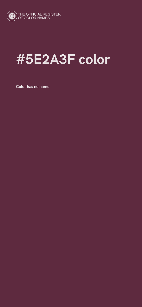 #5E2A3F color image