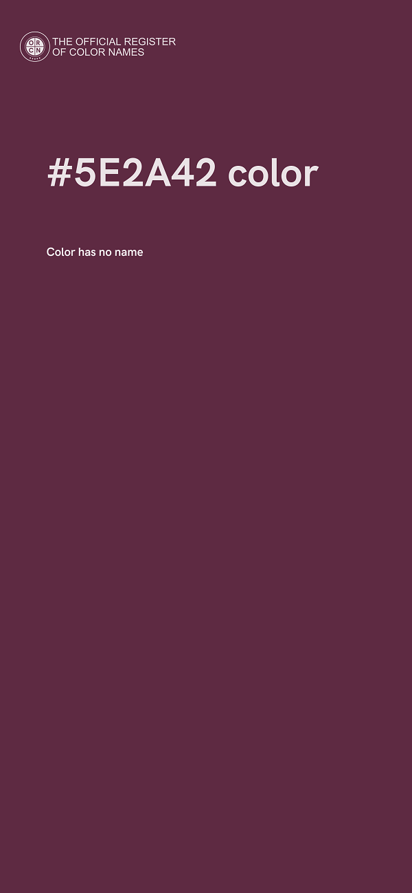#5E2A42 color image