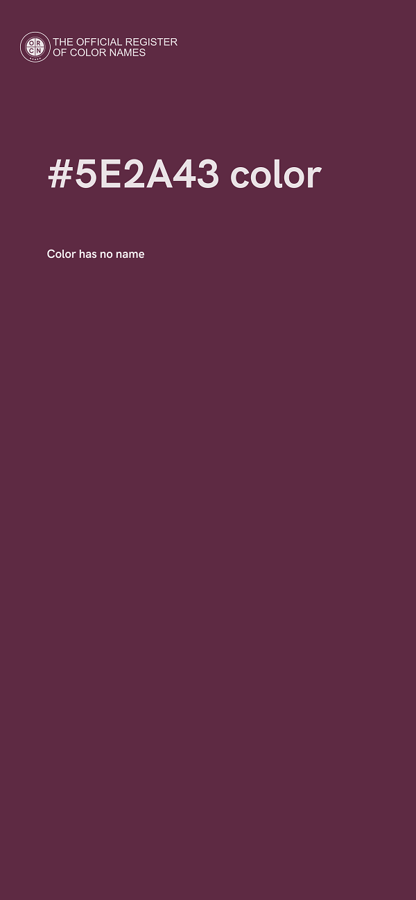 #5E2A43 color image
