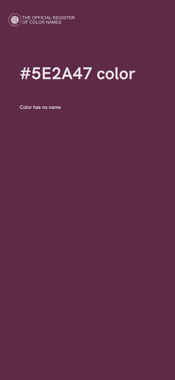 #5E2A47 color image