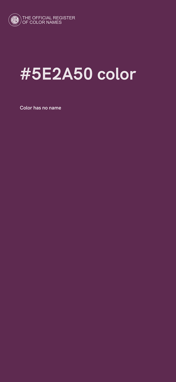 #5E2A50 color image