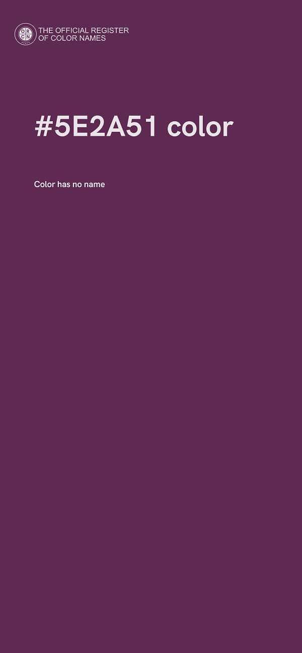 #5E2A51 color image