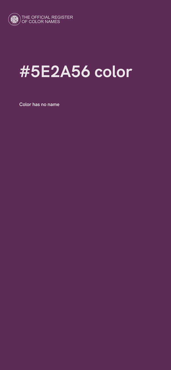 #5E2A56 color image