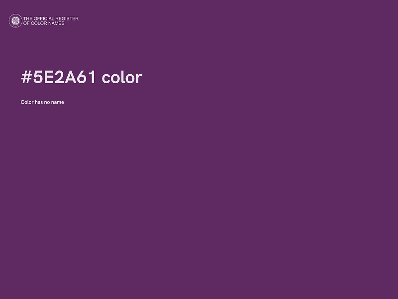 #5E2A61 color image