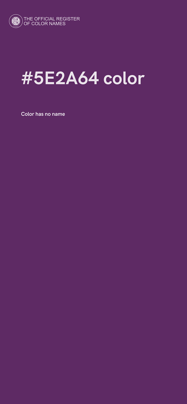 #5E2A64 color image