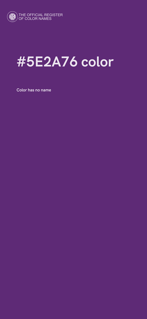 #5E2A76 color image