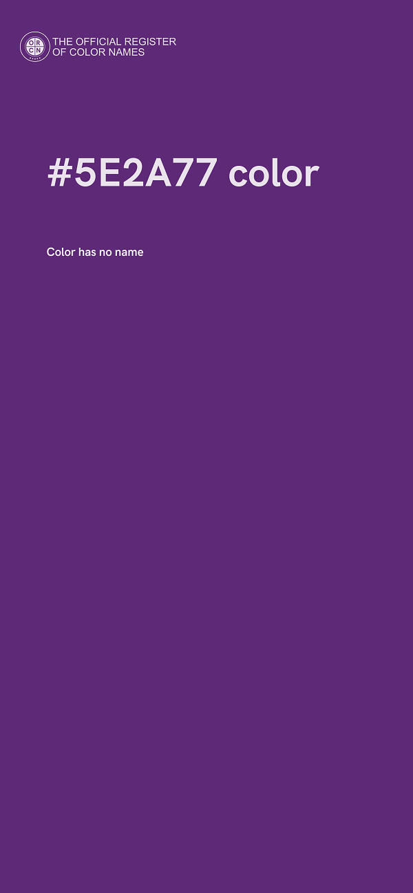 #5E2A77 color image