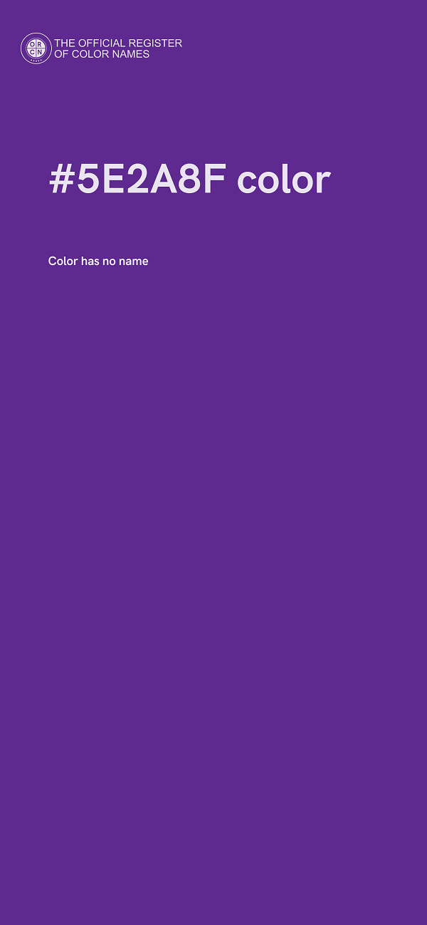 #5E2A8F color image