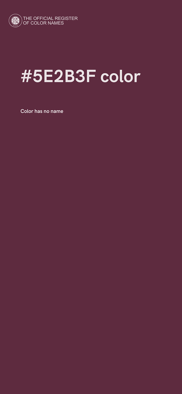 #5E2B3F color image