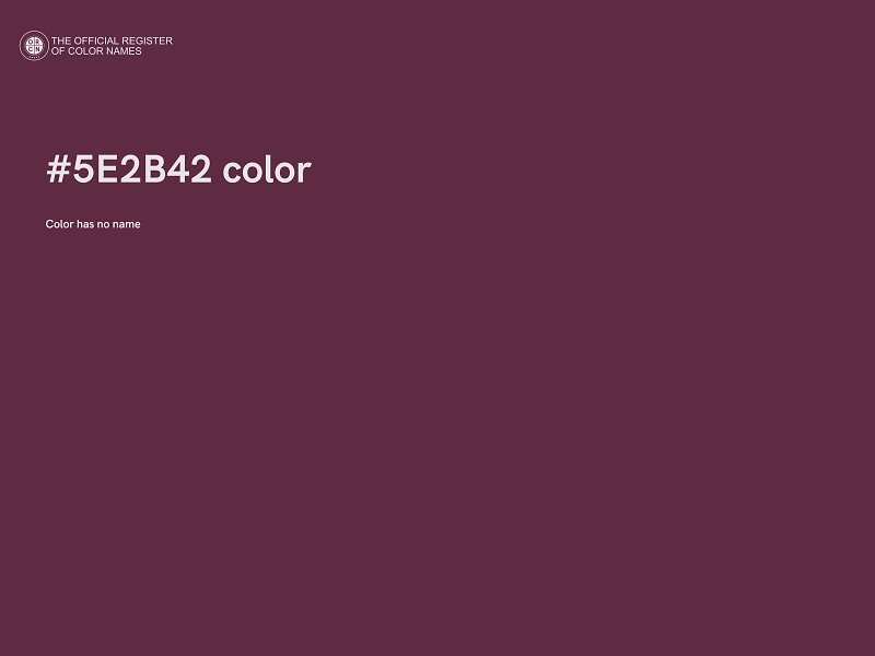 #5E2B42 color image