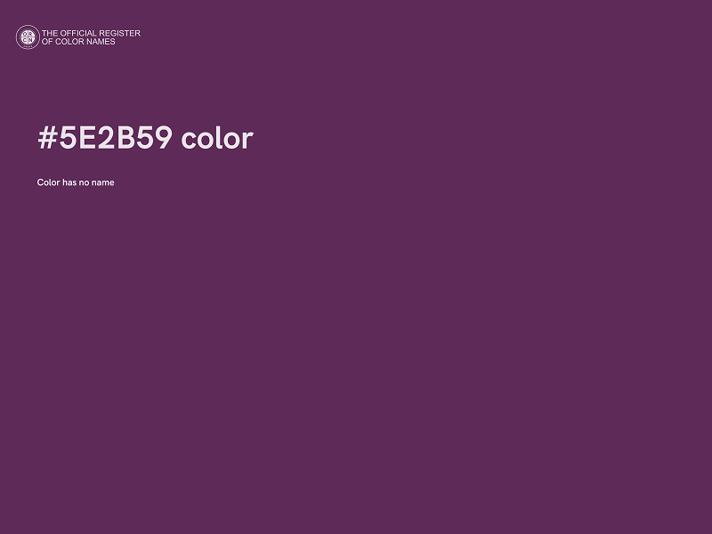 #5E2B59 color image