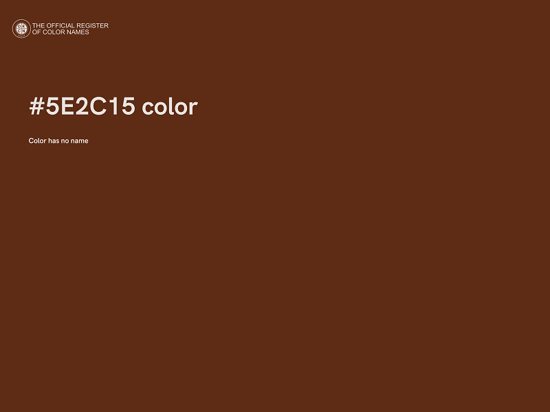 #5E2C15 color image