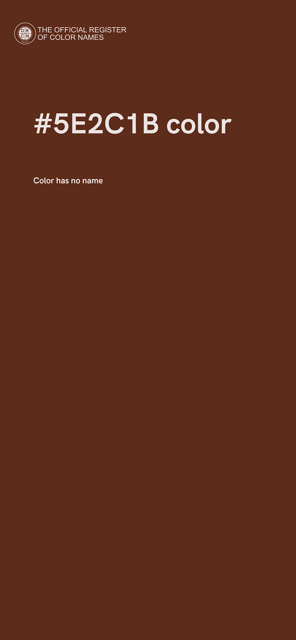 #5E2C1B color image