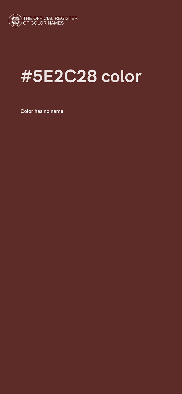 #5E2C28 color image