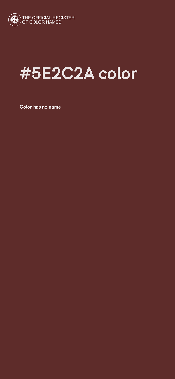 #5E2C2A color image