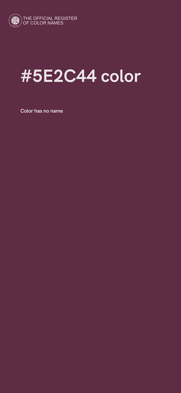#5E2C44 color image