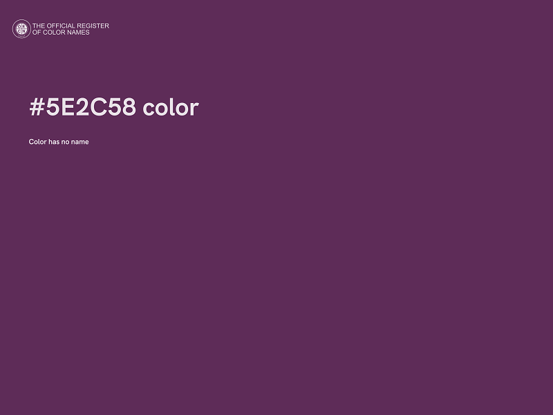 #5E2C58 color image