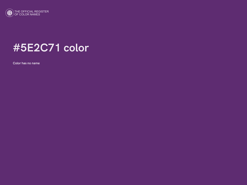 #5E2C71 color image