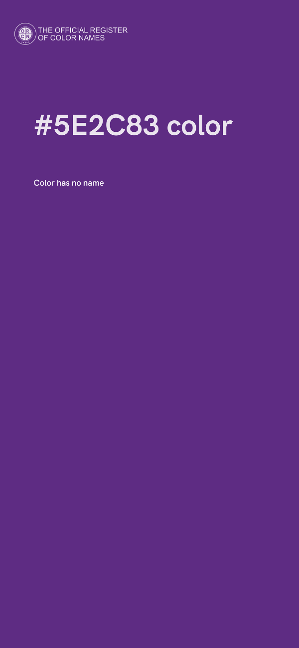 #5E2C83 color image