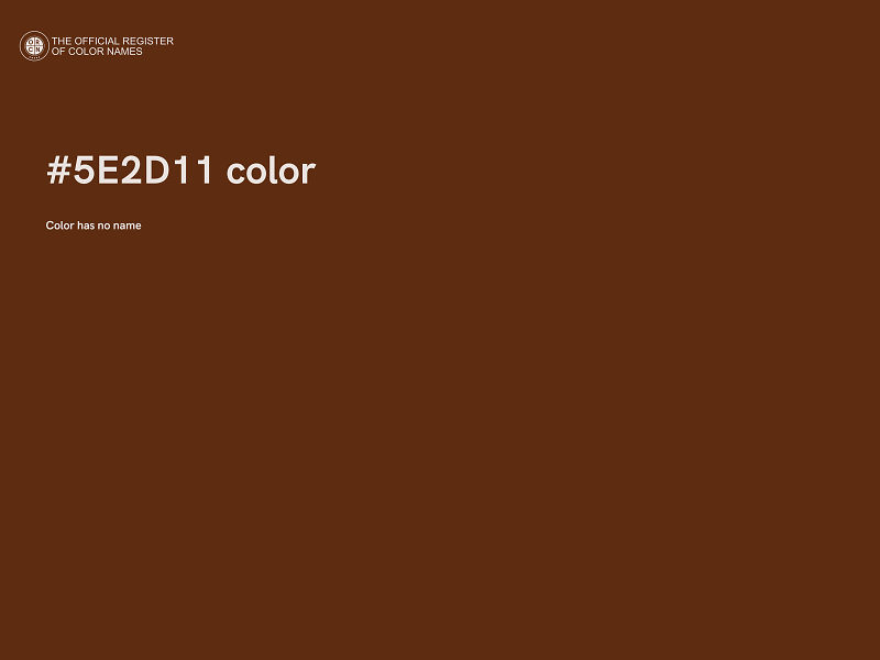 #5E2D11 color image