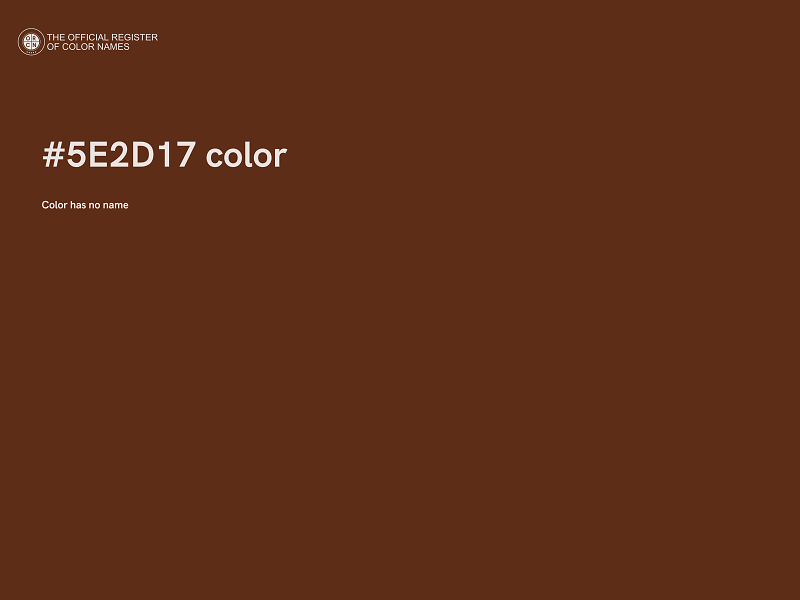 #5E2D17 color image