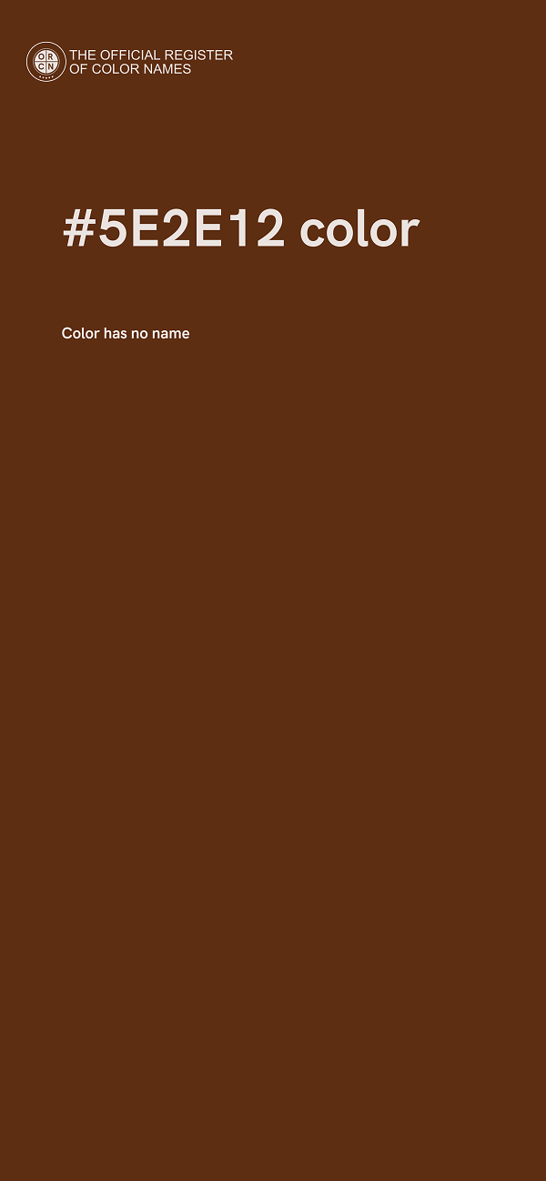 #5E2E12 color image