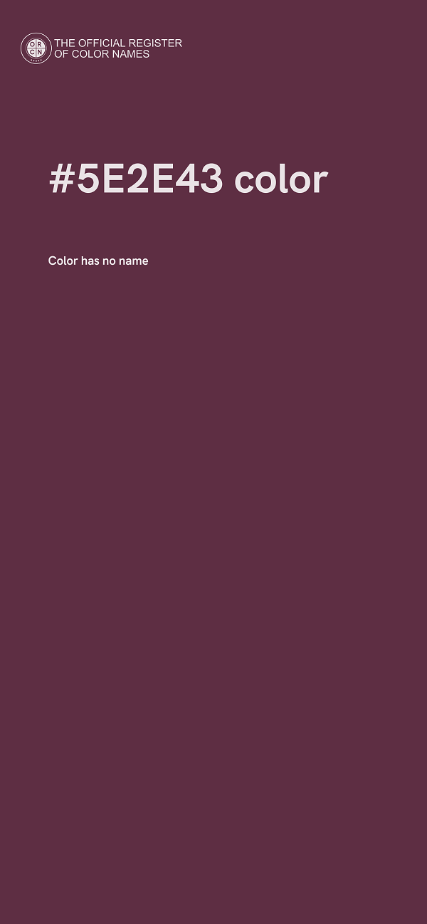 #5E2E43 color image