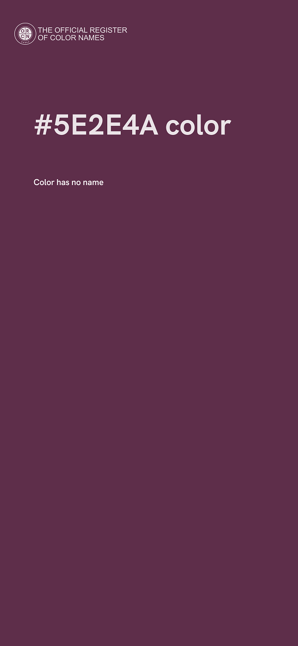 #5E2E4A color image
