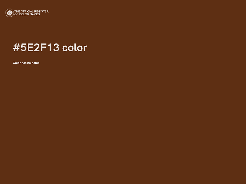 #5E2F13 color image