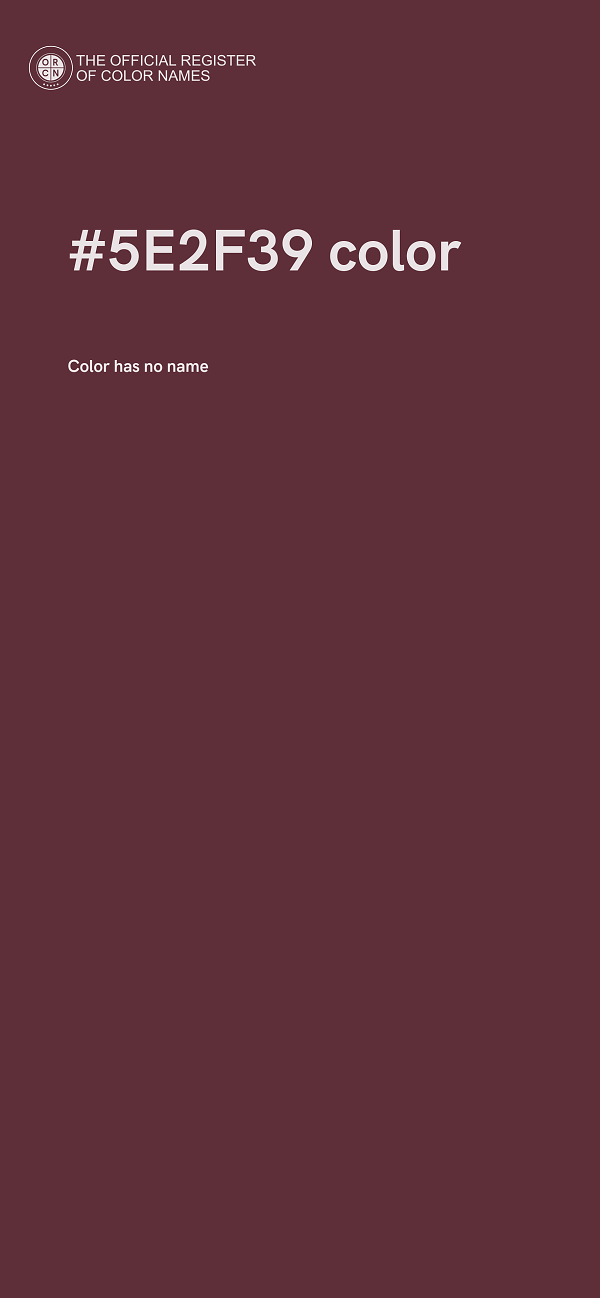 #5E2F39 color image