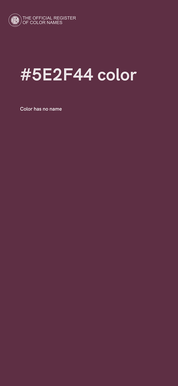 #5E2F44 color image