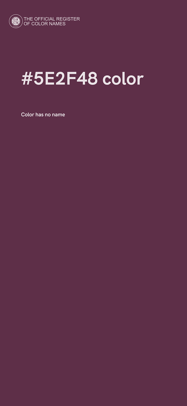 #5E2F48 color image
