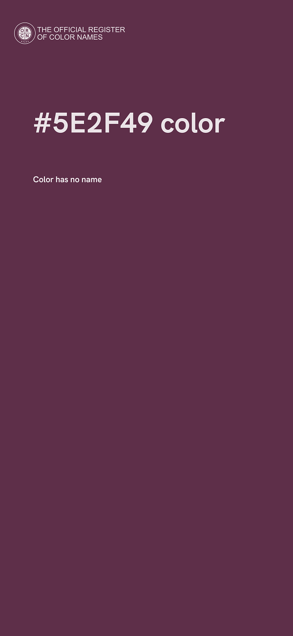 #5E2F49 color image