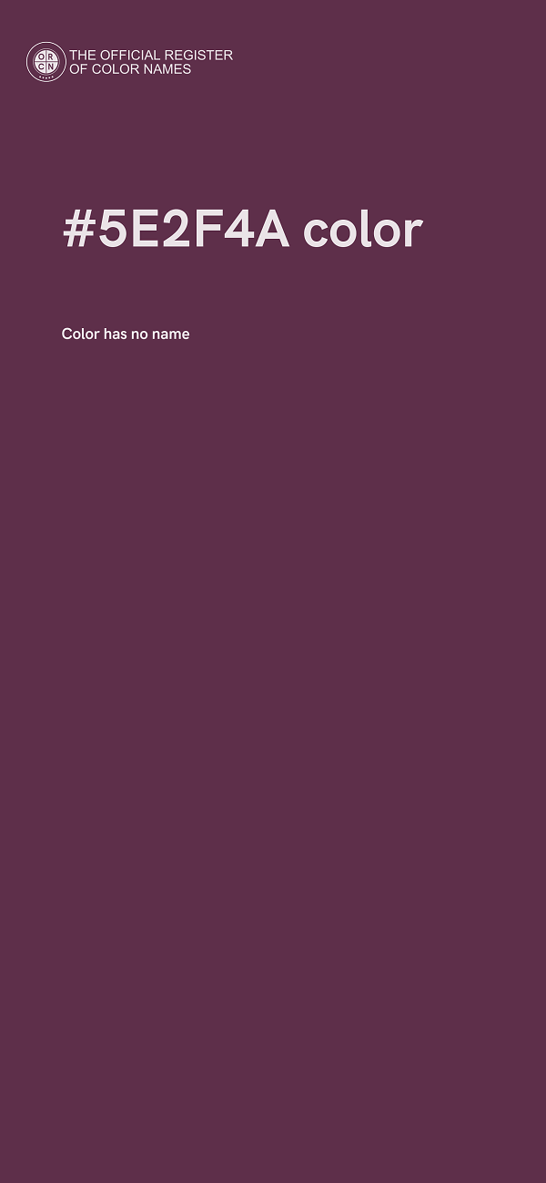 #5E2F4A color image