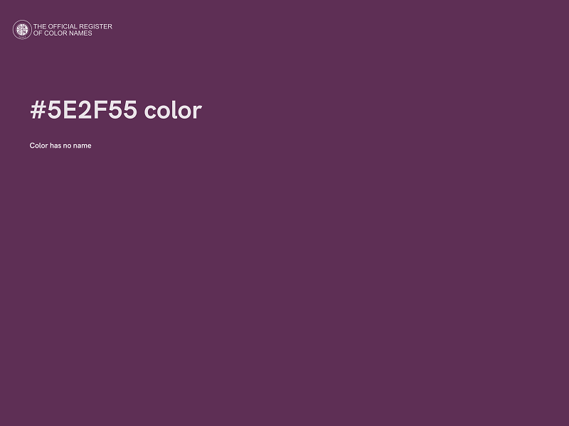 #5E2F55 color image