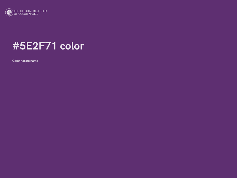 #5E2F71 color image